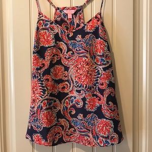 Lilly razor back silk shirt